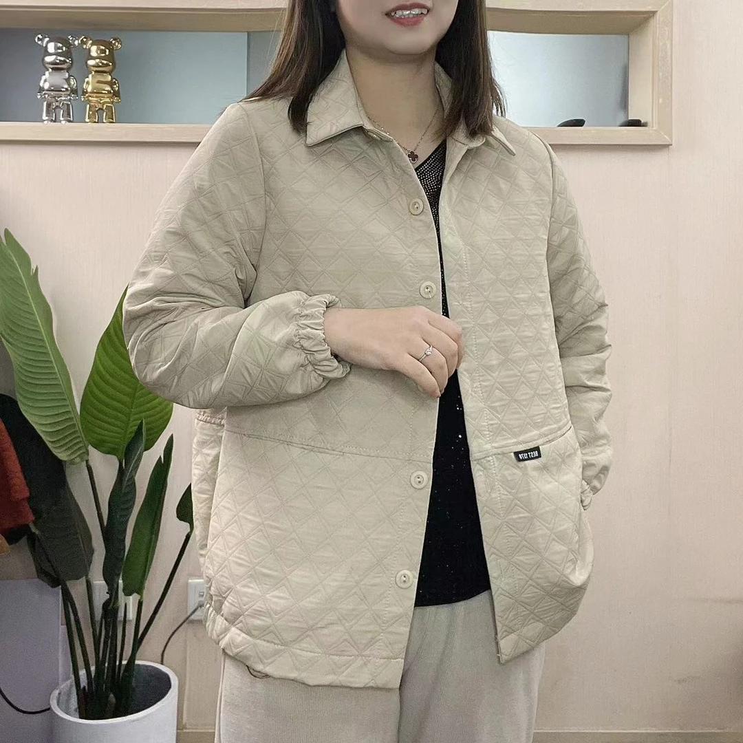 上衣女外套春季服饰女装新款休闲百搭时尚洋气宽松翻领长袖外套