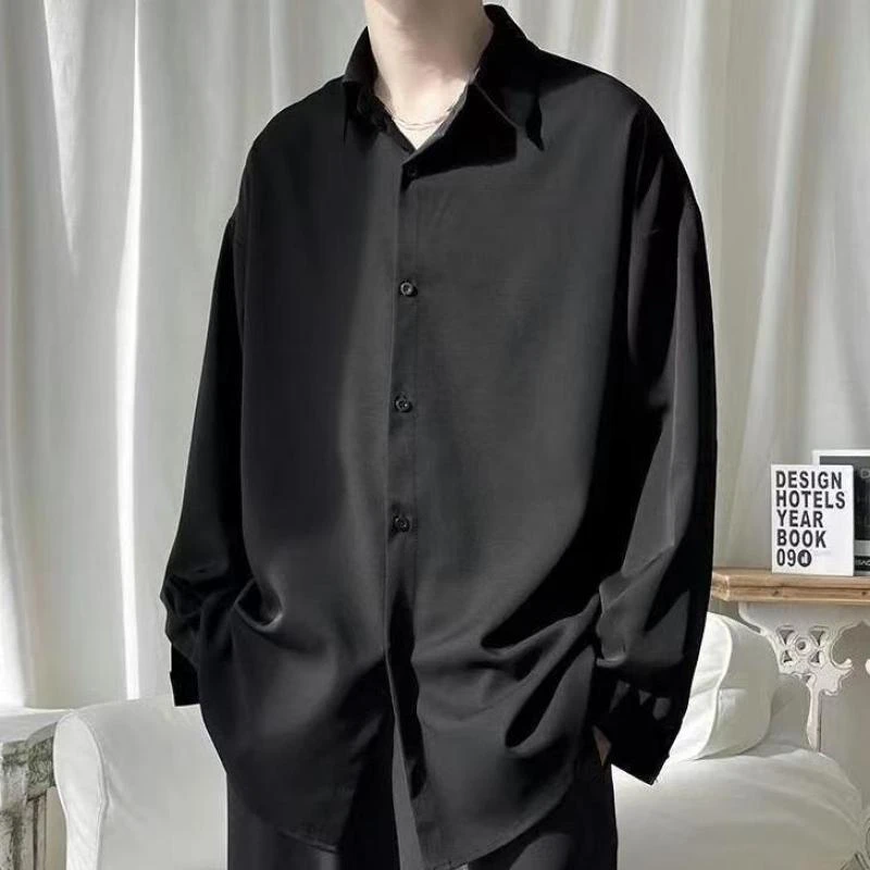 白色衬衫男短袖黑色免烫垂感加肥加大码衬衣商务休闲夏季上衣长袖