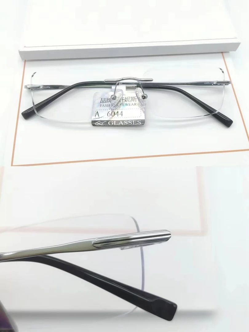 男款网红气质时尚超轻无边框切边百搭复古潮流ins平光多边形镜架