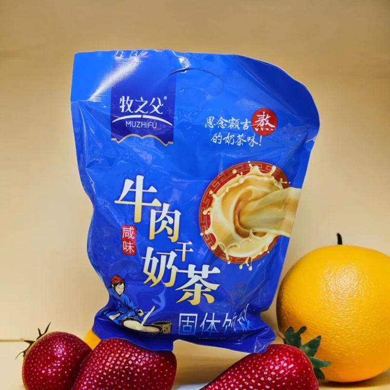 【内蒙特产】牧之父牛肉干奶茶普洱奶茶系列品甜味，咸味360g