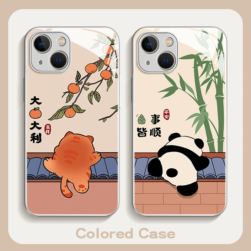 适用iPhone15promax苹果14高级感手机壳保护套13大吉大利12玻璃壳