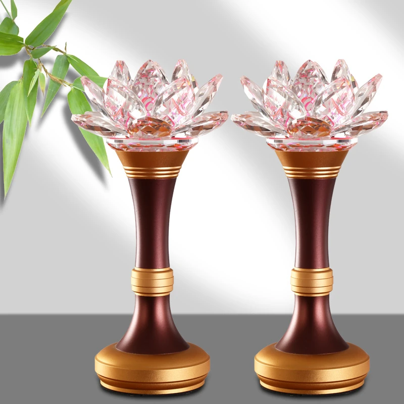 圆通莲花灯荷花灯LED插电灯七彩变色装饰灯氛围灯家居中式摆件