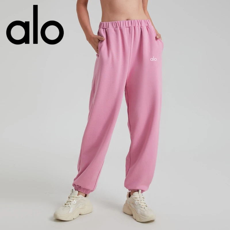 ALO 运动束脚卫裤女宽松瑜伽长裤健身跑步松弛感休闲裤舞蹈哈伦