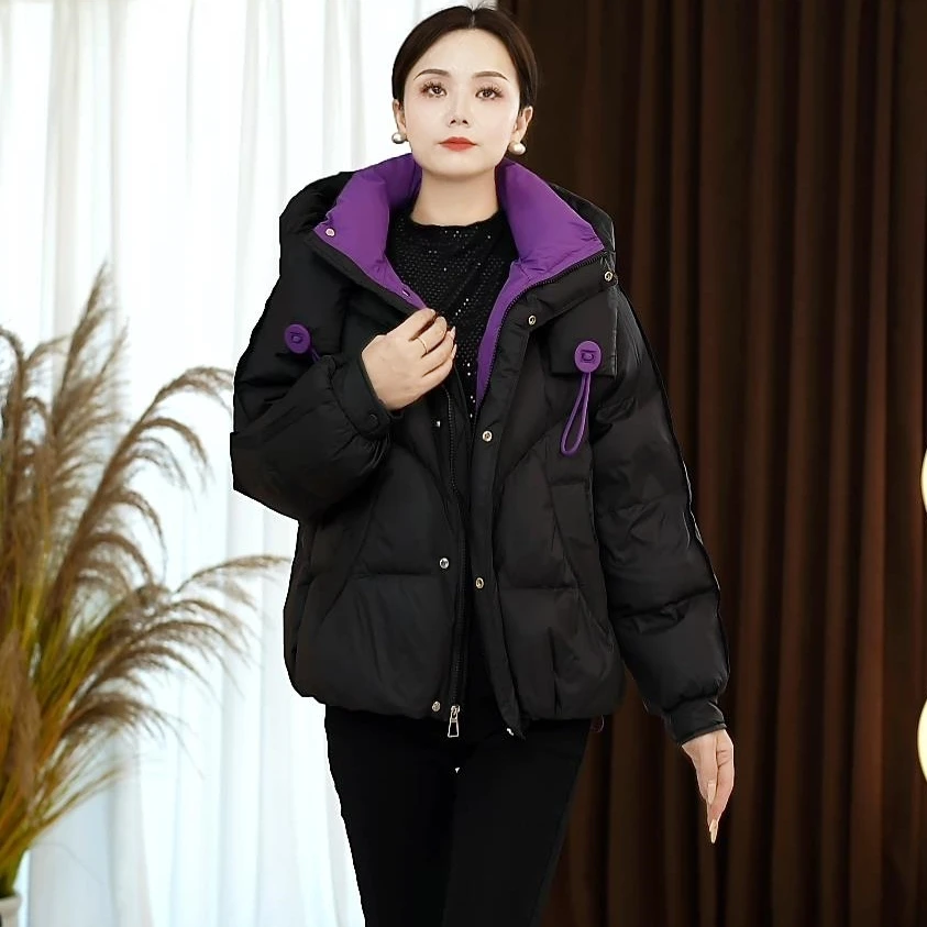 新款冬季时尚小个子百搭短款休闲保暖女士羽绒服女装新款羽绒服女