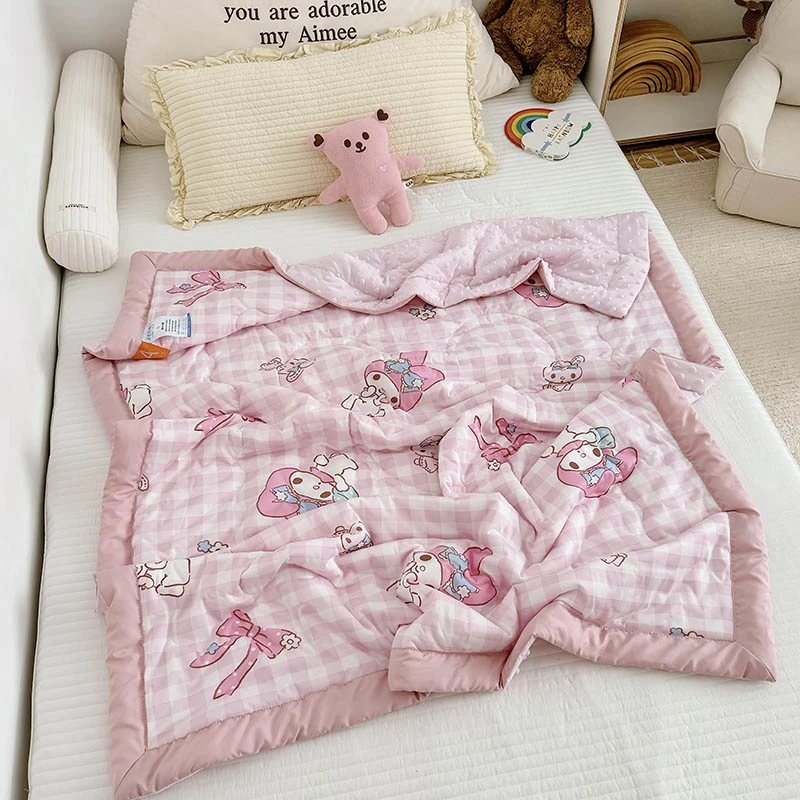 库洛米幼儿园被子薄款学生夏凉被夏被空调被单人薄被针织棉可机洗