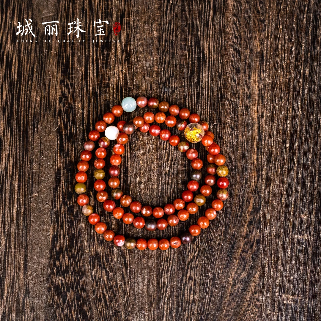 非金属皮质手链 【城丽】九紫火旺朱雀手串双圈手串/条ZJH-442-2