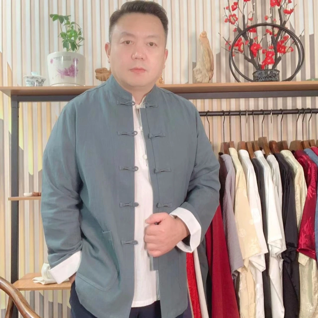 中国风男士春秋款衬衫小外套