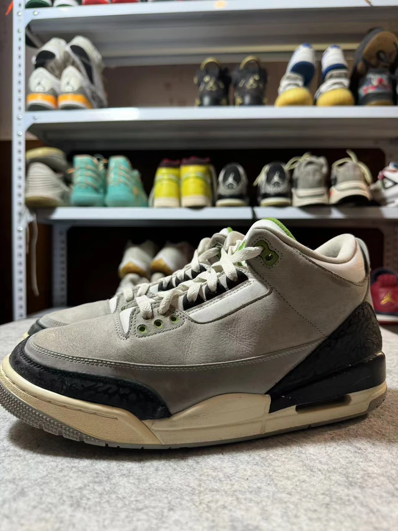 中古球鞋/44码/AJ3 潮流复古 抓地支撑 耐磨叶绿素