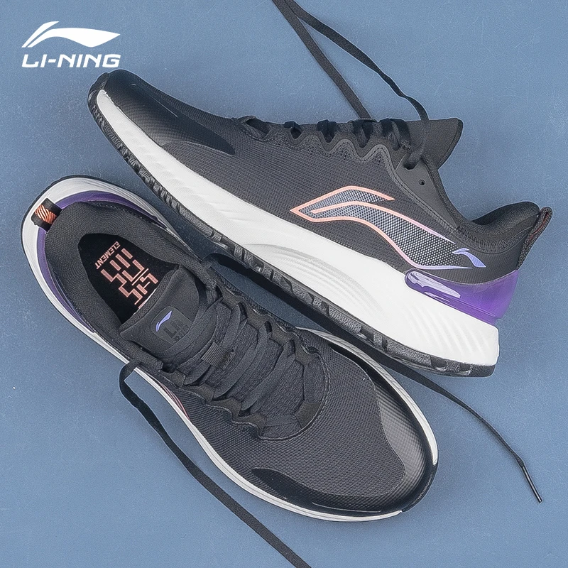 李宁越影Element秋季减震回弹网面透气户外休闲百搭跑步鞋鞋子