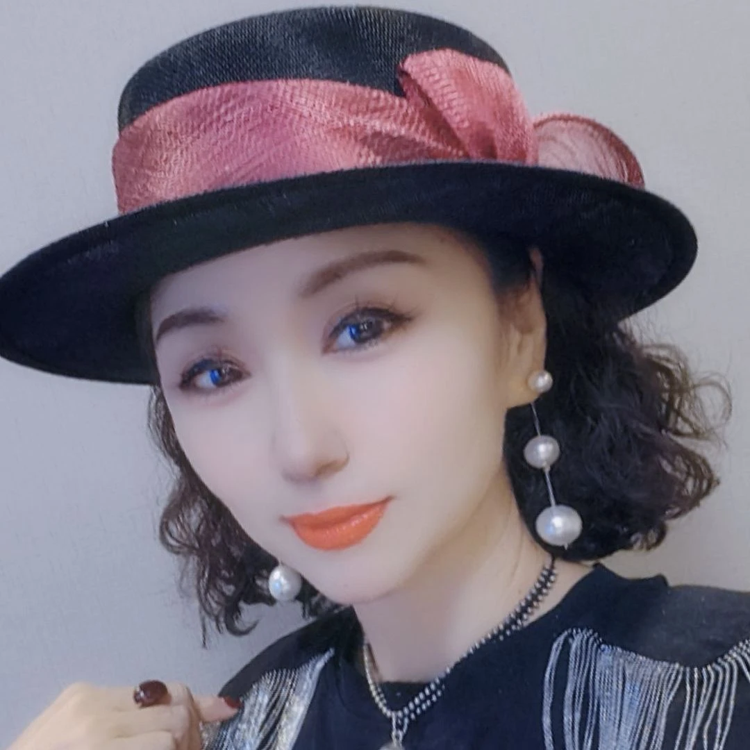 【尚雅美】高定制麻纱时尚百搭平顶帽
