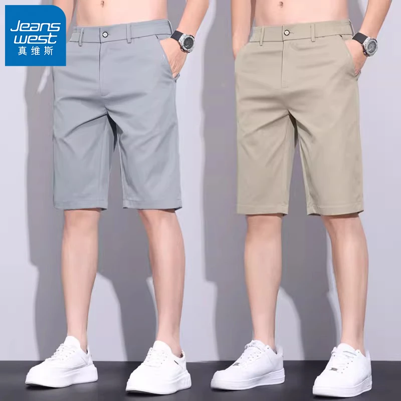 真维斯休闲五分短裤男2024新款夏季薄款直筒男裤透气运动中裤子男