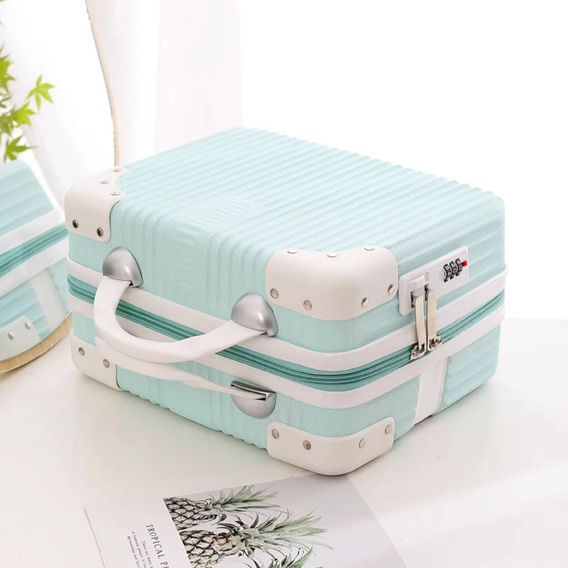 化妆箱手提小型可挂行李箱女14寸带密码锁化妆包轻便收纳旅行箱子