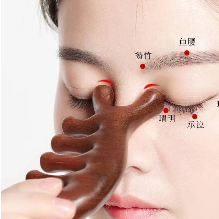 正宗檀木檀香木梳子按摩梳实木梳男女便携防静电檀木梳