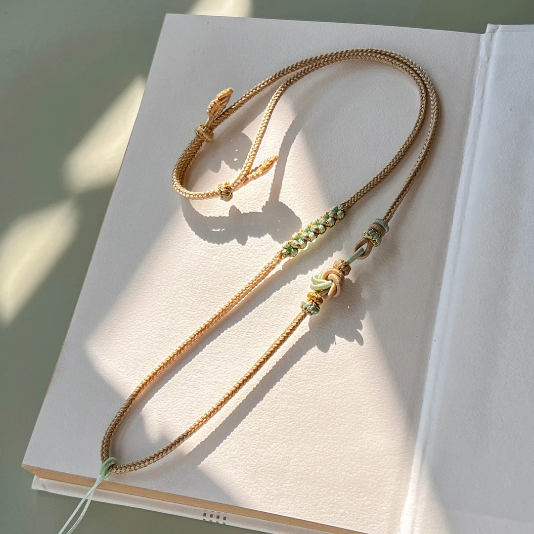 非金属布艺吊坠 高端吊坠挂绳女款佛公平安扣挂绳手工编织项链绳