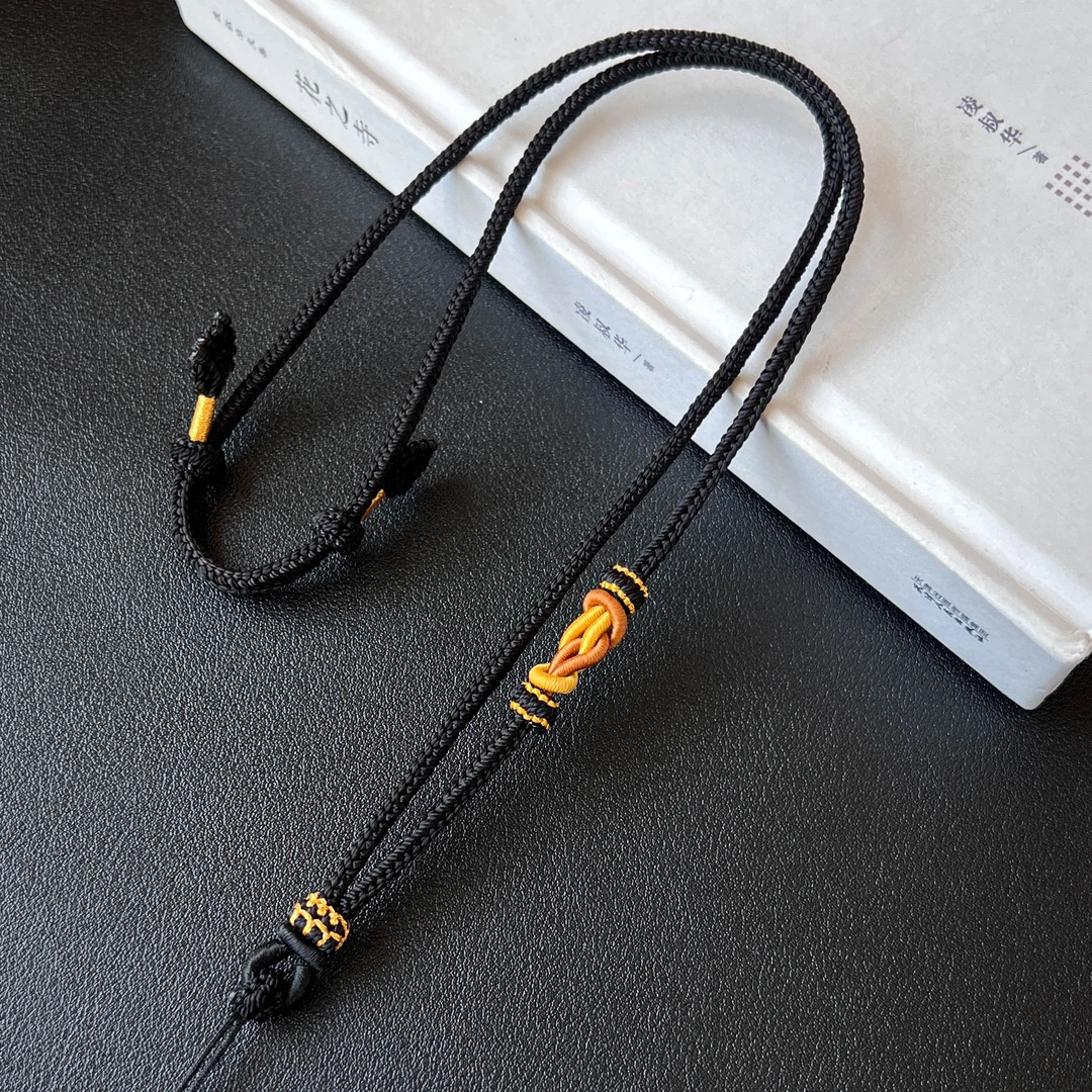 非金属布艺吊坠 男全手工精编吊坠挂绳玉坠高档吊坠绳如意锁项链