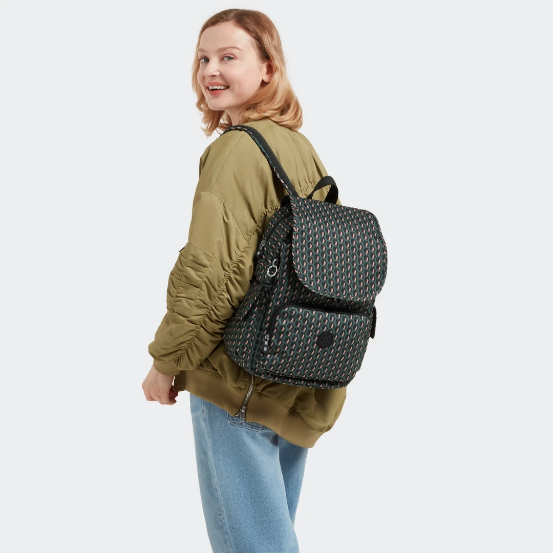 Kipling潮流休闲小清新轻便百搭撞色时尚双肩背包|CITY PACK系列