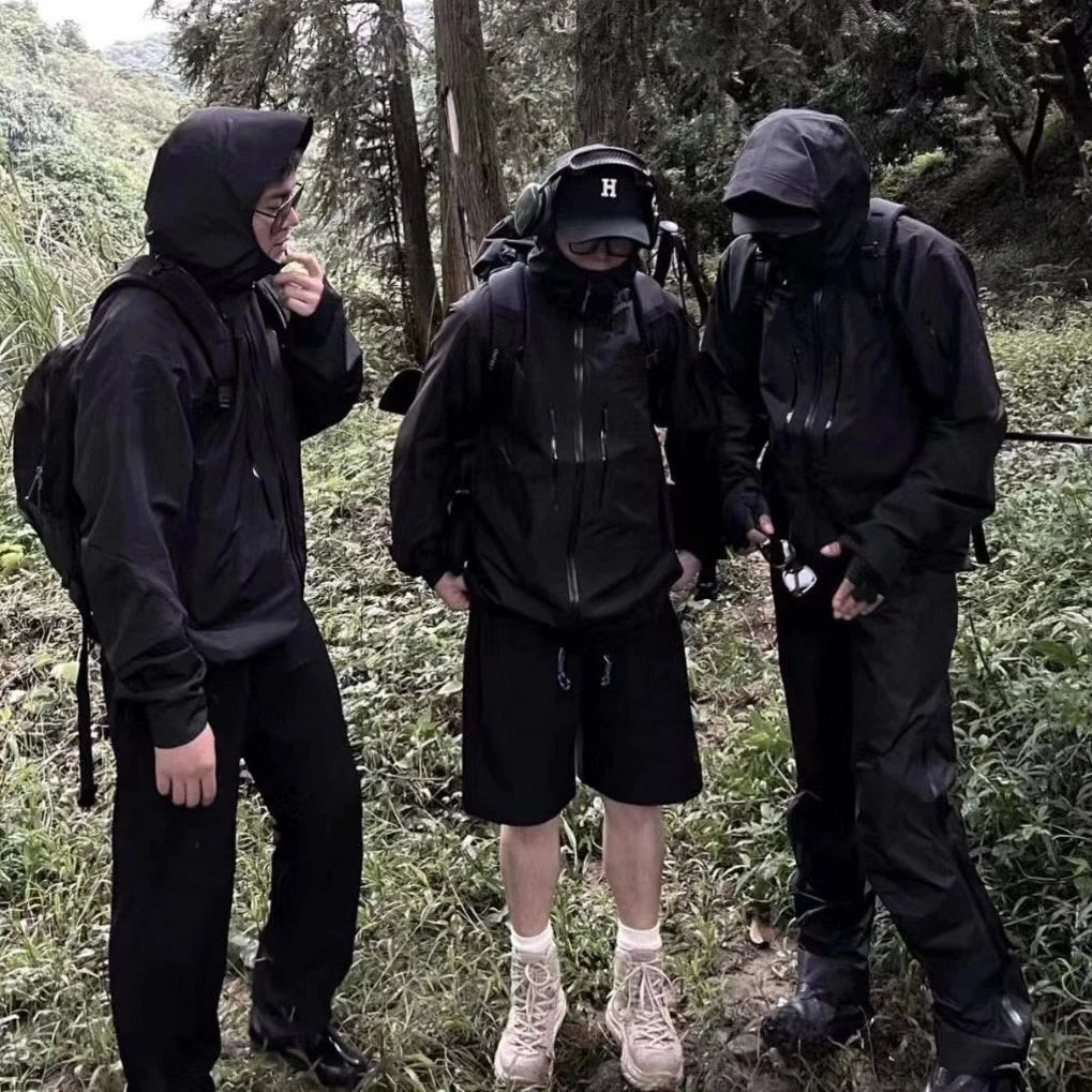 阿法 SV男女同款运动户外防水防风功能性冲锋衣休闲连帽防泼水