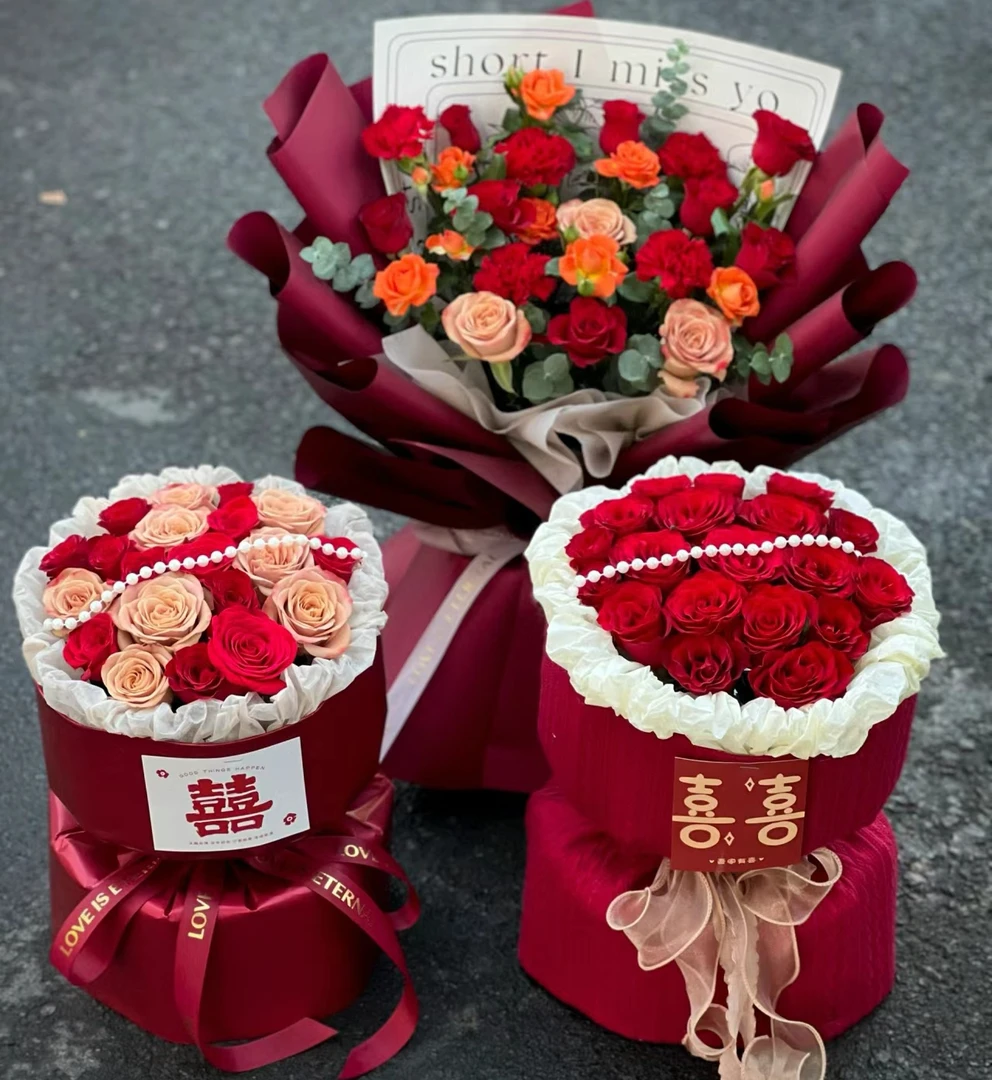 【横埠猫姑娘鲜花】订婚花束  同城鲜花配送