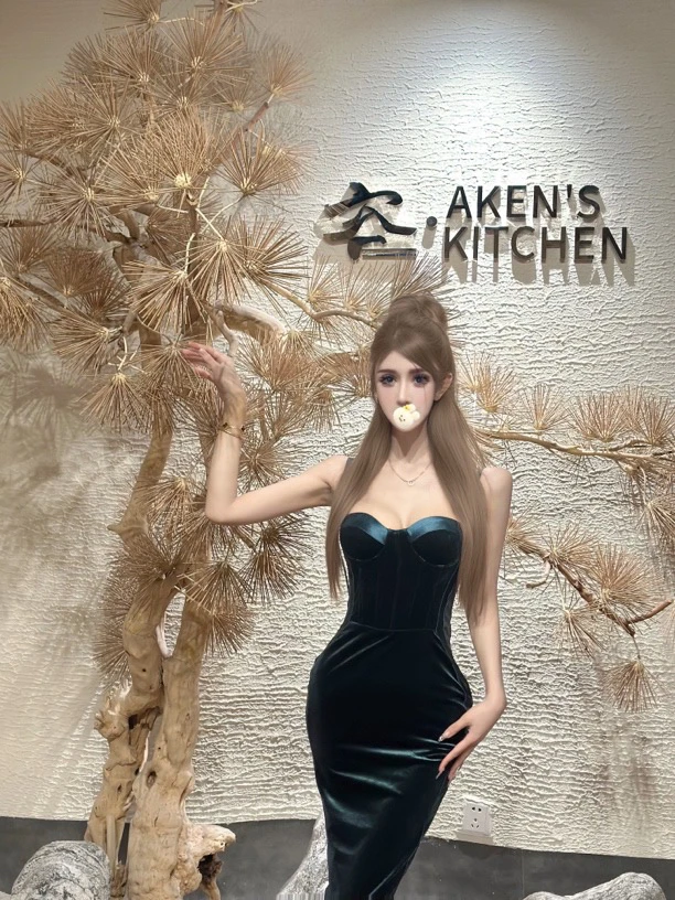 泰国潮牌高级感拼接鱼骨连衣裙