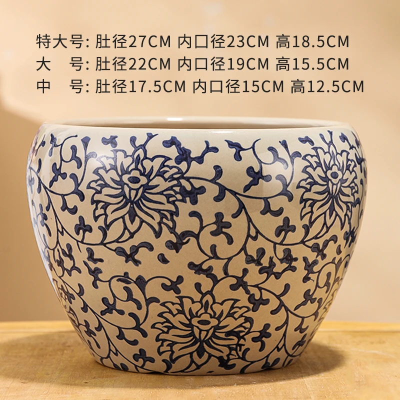 简约轻奢陶瓷花盆北欧风大号室内外落地多肉绿植包邮