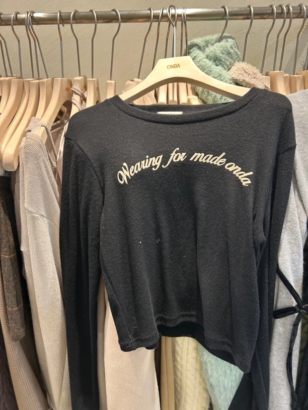 No退No换韩国东大门女装2025秋新款修身百搭字母打底衫女1-125h