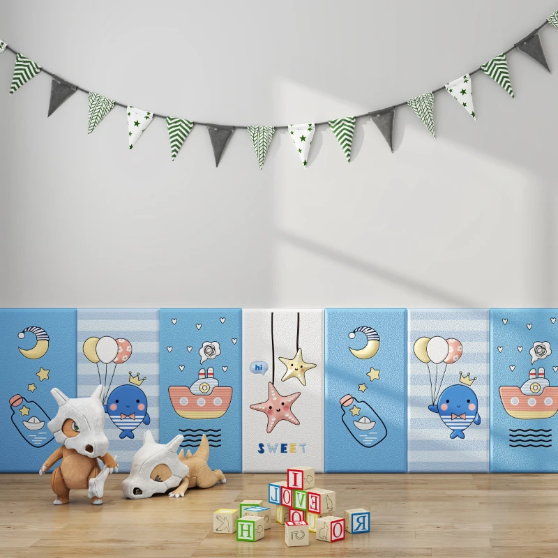 自粘墙贴卡通防撞榻榻米软包墙围床头幼儿童床墙面装饰3d立体墙贴