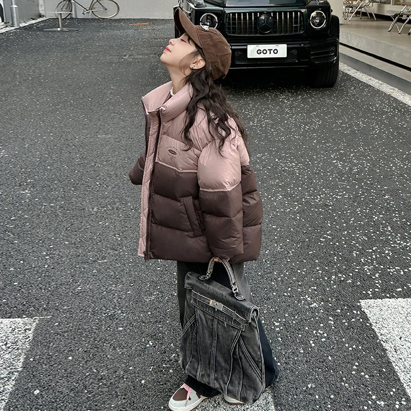 女童冬装外套2023新款大童轻薄短款白鸭绒羽绒服儿童装秋冬款棉衣
