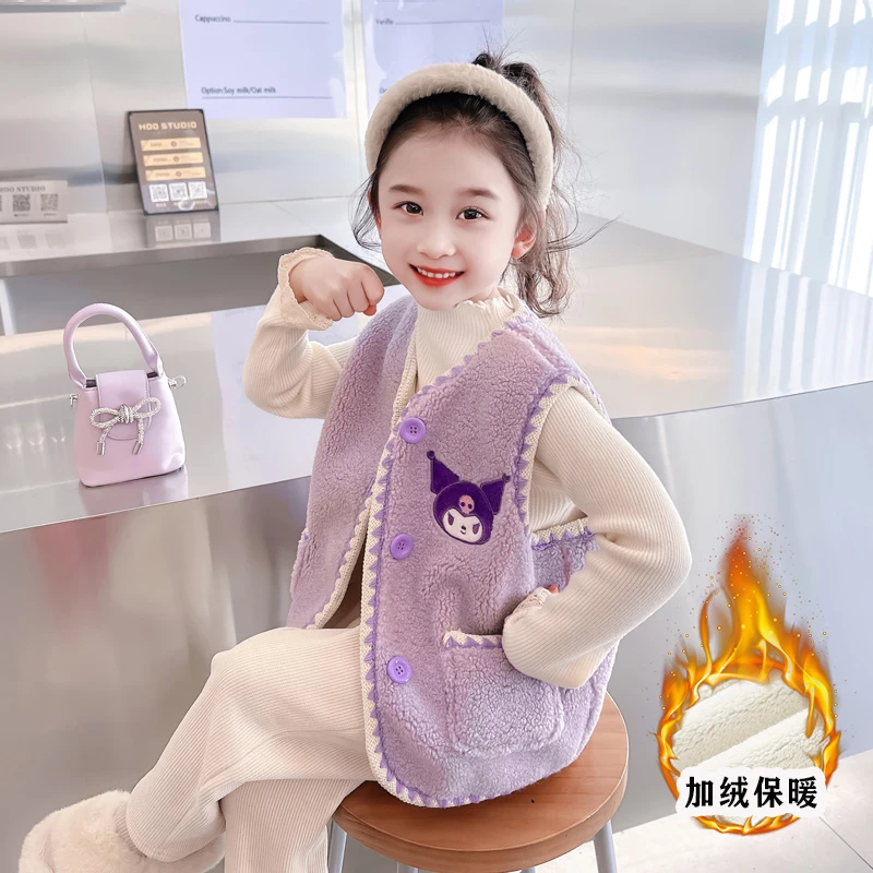 女童马甲秋冬季2025新款网红女宝宝洋气外穿马夹儿童冬装保暖背心