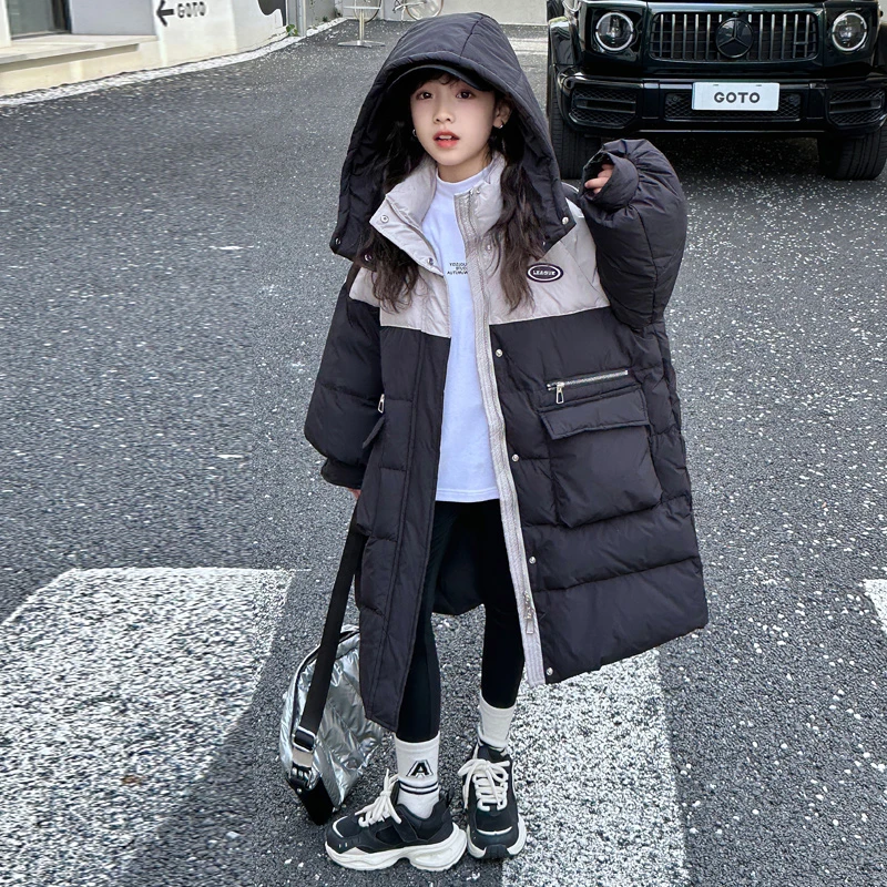 女童冬装棉服2023年新款儿童洋气夹棉加厚女孩冬季防寒服棉衣外套