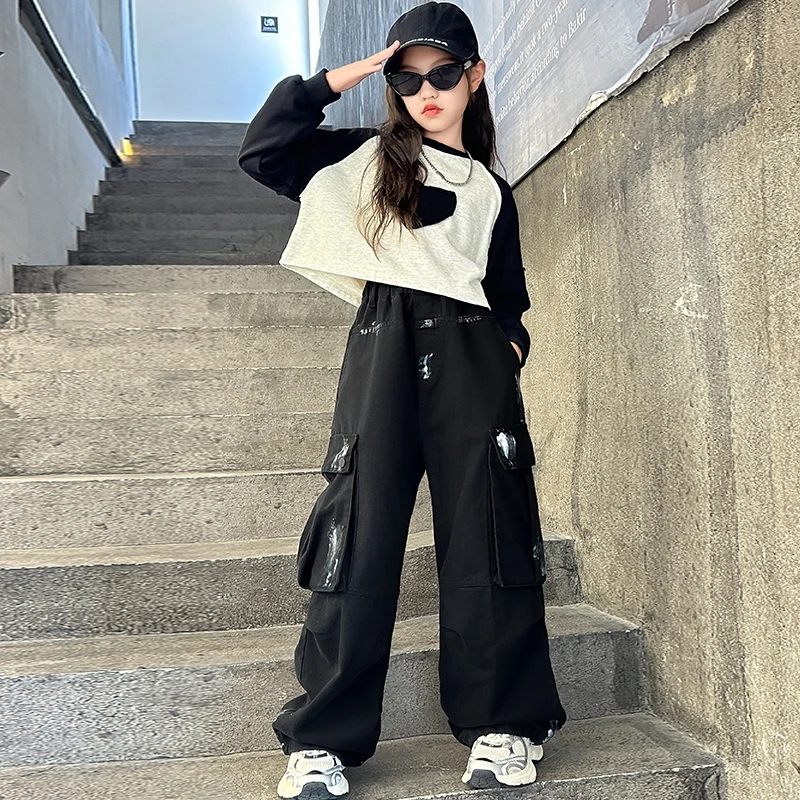 女童秋装套装2024新款洋气童装女大童春秋儿童时髦小女孩卫衣秋季