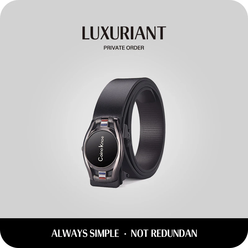 经典男款Coinoknoe枪色腰带男士自动扣皮带韩版潮流百搭裤腰带