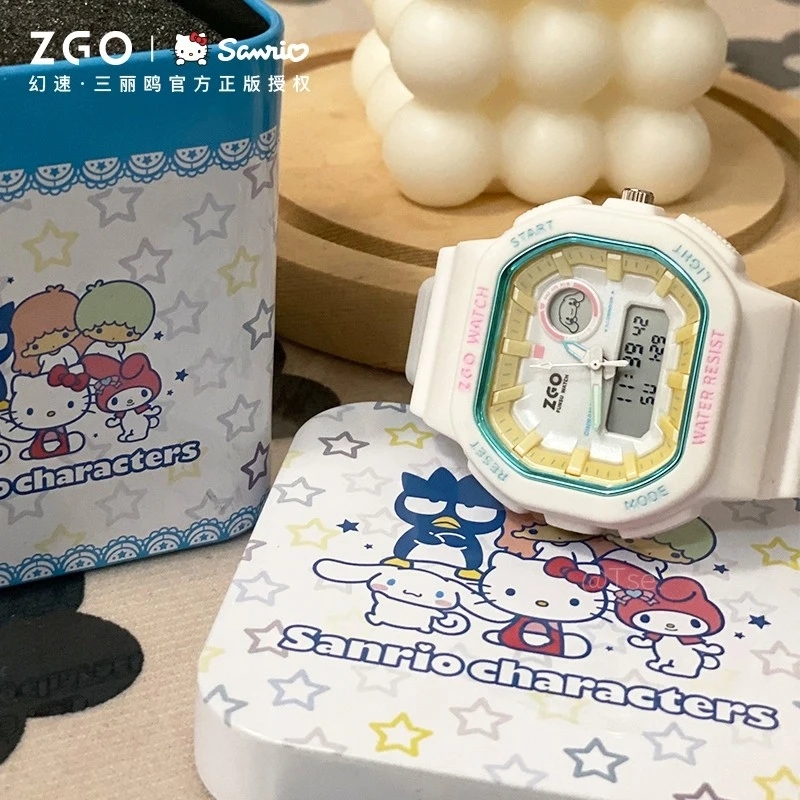 正港zgo 玉桂狗三丽鸥电子手表女款中学生机械初中女生高中生专用