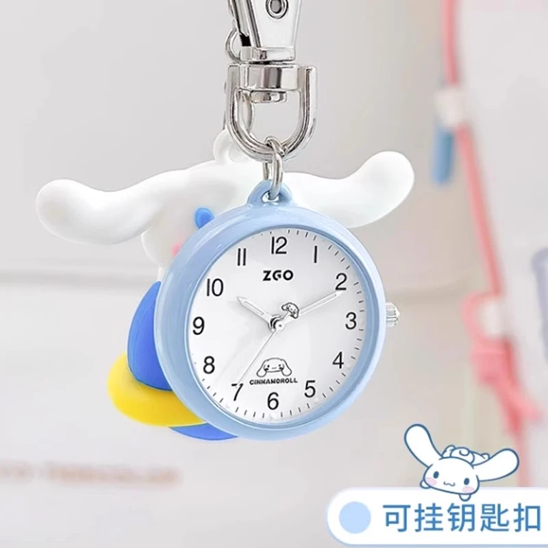 正港玉桂狗正版护士表女款学生考试胸表卡通怀表夜光防水医用挂表