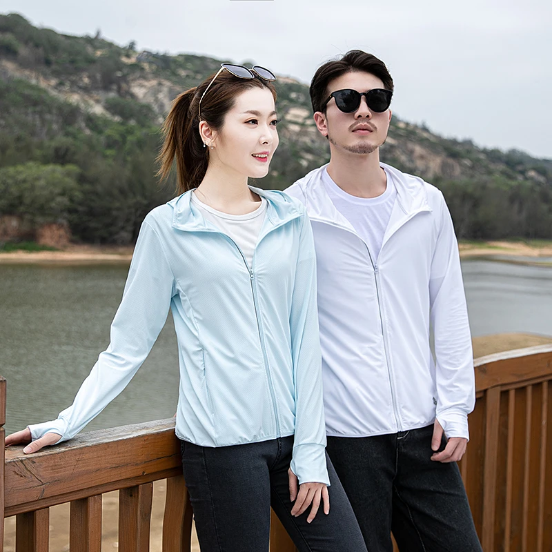 2024夏季男士新款防晒衣男女皮肤衣夹克连帽透气冰丝户外钓鱼外套