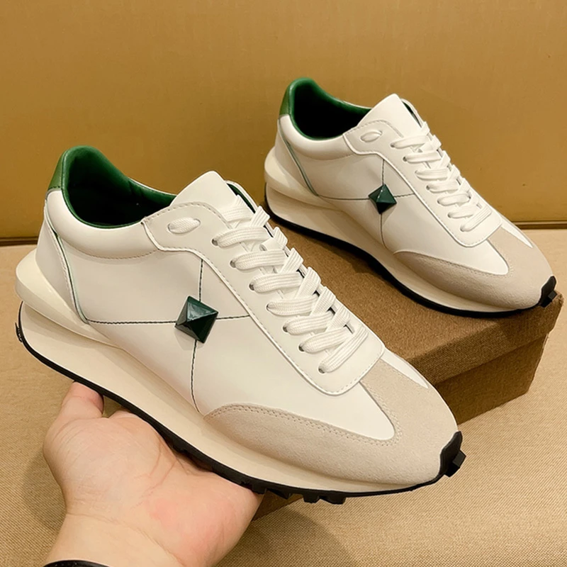 鞋子奢侈品高端潮牌正品阿甘鞋真皮高端男士皮鞋时尚百搭休闲板鞋