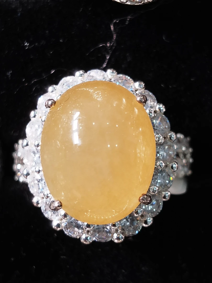 00046铜托未镶嵌翡翠蛋面