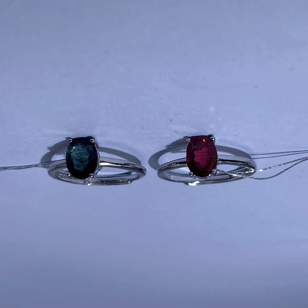 新疆珠宝925碧玺戒指