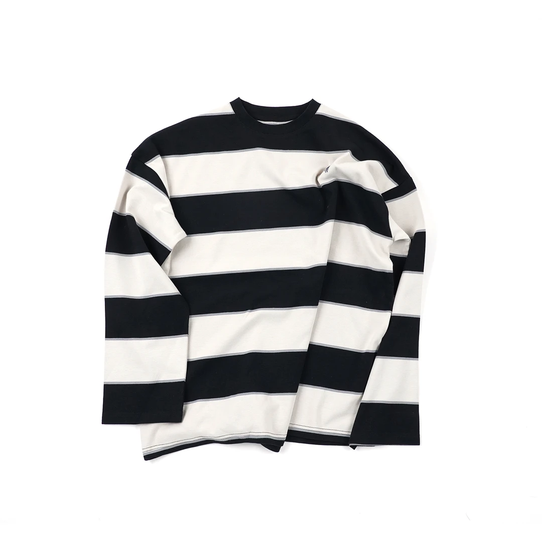 【小马条纹长袖】针织时尚休闲情侣宽松黑白圆领秋冬LG23CX1061