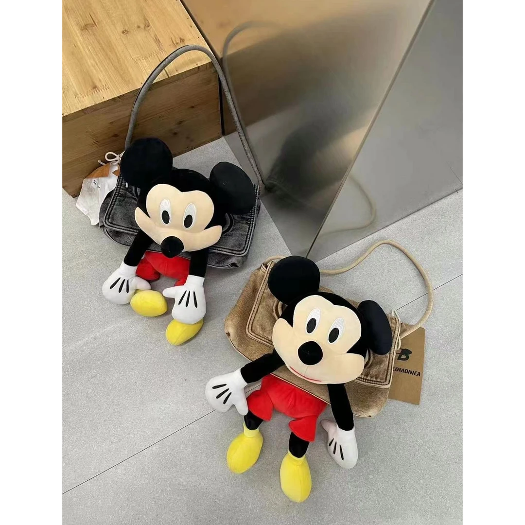 2024早秋新款可爱米奇牛仔托特包包简约休闲时尚百搭潮流