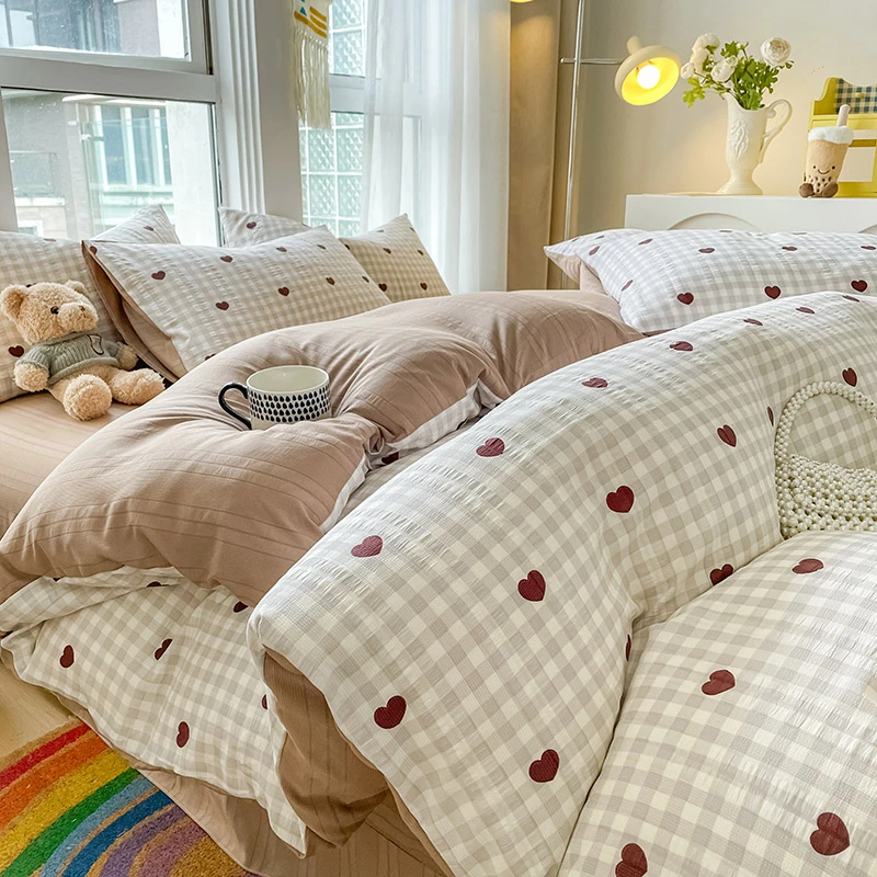 【柔软四季可用】云感提花云纱绵四件套亲肤透气双人被套学生宿舍床