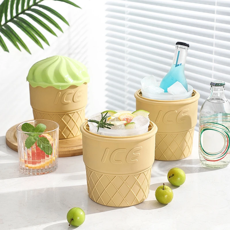 易脱模保冷网红雪糕硅胶冰桶创意饮料香槟红酒啤可储存两用大容量