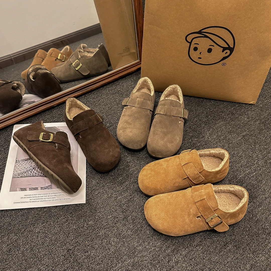 2025新款全包勃肯鞋内增高加绒毛毛2024秋冬保暖搭子博肯平替好物