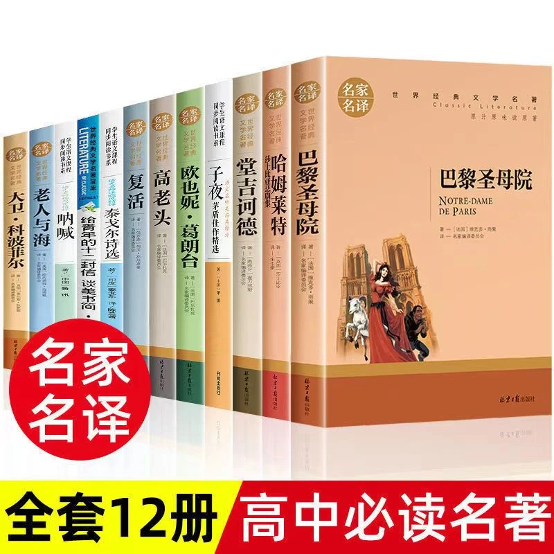 【全套71册】高中生必读名著 世界经典文学名著巴黎圣母院堂吉诃德