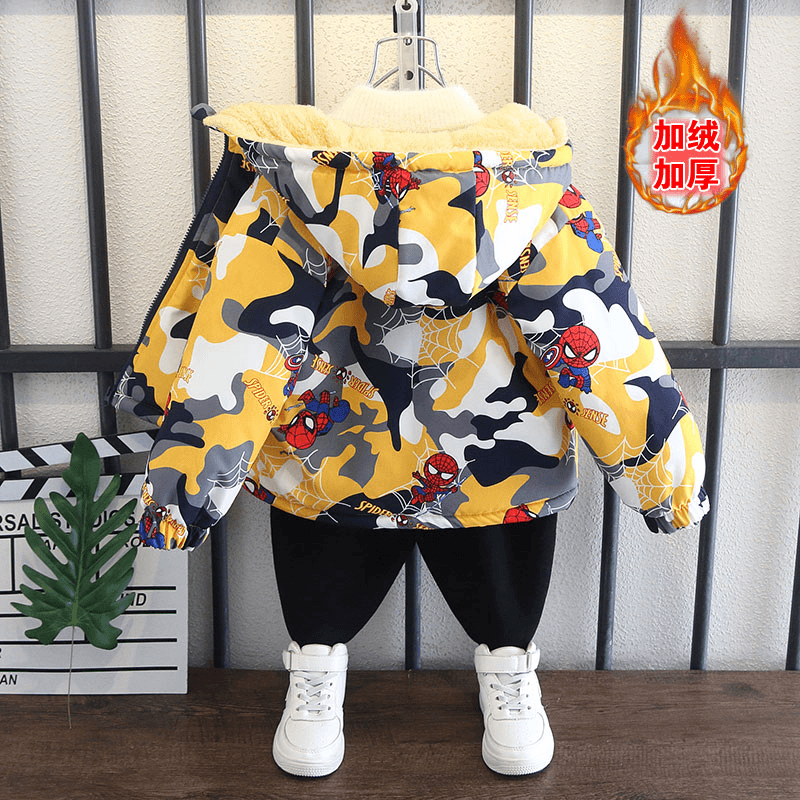 儿童外套男小童棉服上衣休闲加绒冬装加厚童装百搭洋气秋冬款上衣