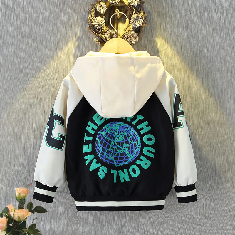 男童秋装外套春秋款2025新款儿童衣服女孩秋季中大童夹克棒球服潮