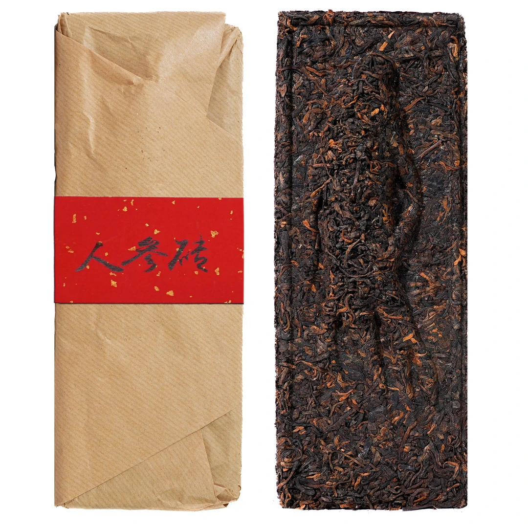 九十年代原料人参砖普洱熟茶500g