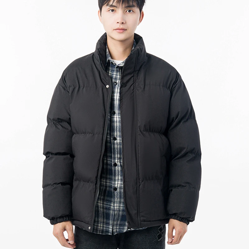 男士冬季宽松大码潮流休闲免烫韩版面包服保暖棉服收口袖棉衣立领