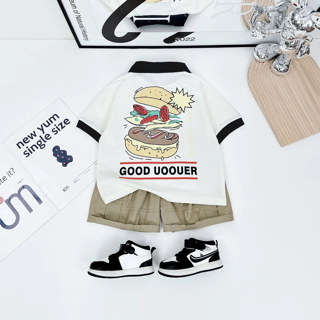 儿童夏装短袖POLO衫男童T恤薄款2024新款 D-HZ24615 悠悠童话童装