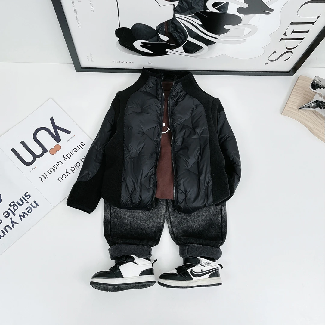 儿童羽绒服男童90白鸭绒2023新款秋冬装 D-23149 悠悠童话童装