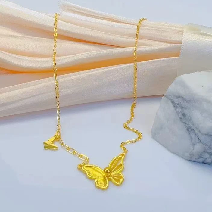 《小糖姐珠宝上新》足金9999 蝴蝶套链  时尚 百搭 经典